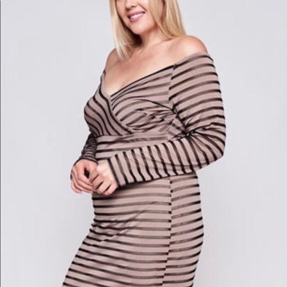 Plus sized Striped dress
